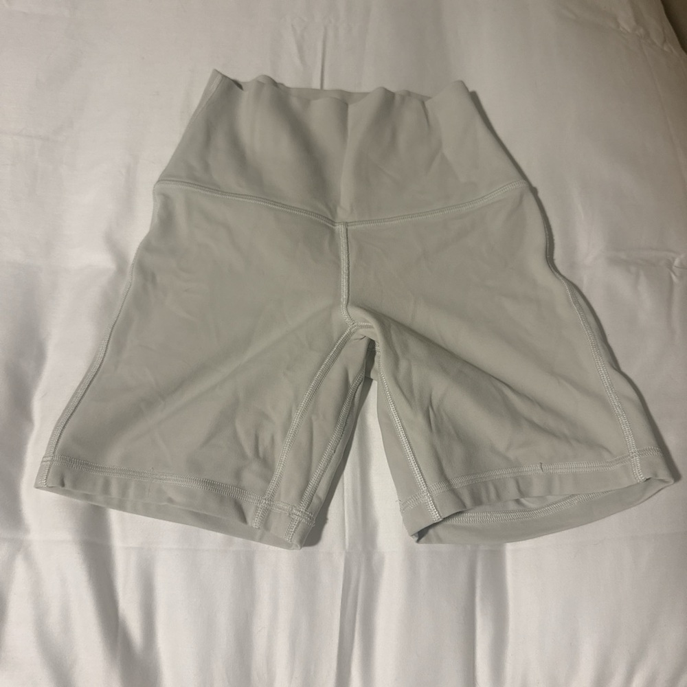 Women's Gray High-Waisted Biker Shorts